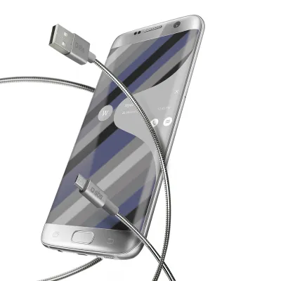 SBS - Kábel USB-A/Micro USB, 5 W, hliníkový, 1,5 m, strieborná