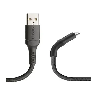 SBS - Kábel USB-A/Micro USB, 5 W, UNBREAKABLE, 1 m, čierna