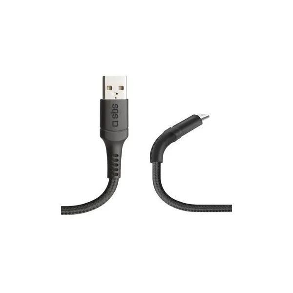 SBS - Kábel USB-A/Micro USB, 5 W, UNBREAKABLE, 1 m, čierna