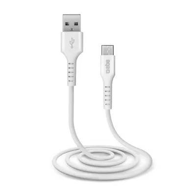 SBS - Kábel USB-A/Micro USB, 5 W, 1 m, biela