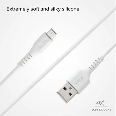 SBS - Kábel USB-A/Micro USB, 5 W, 1 m, biela