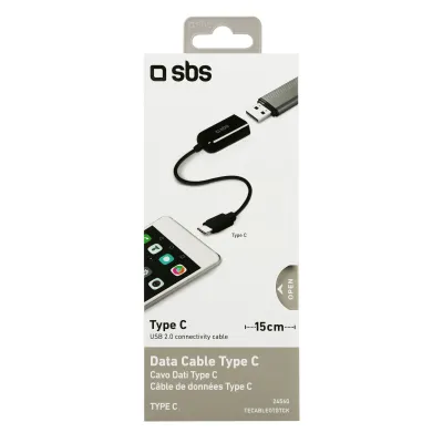 SBS - Adaptér USB-A F - USB-C, čierna