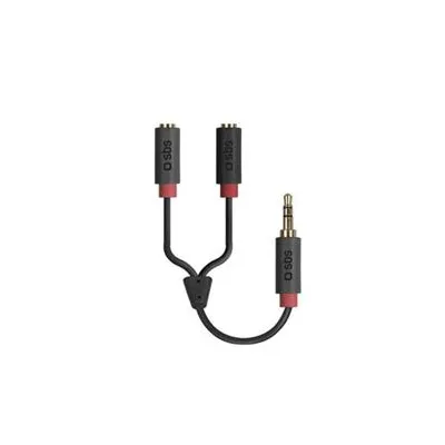 SBS - Audio rozbočovací kábel 3.5mm jack, červená