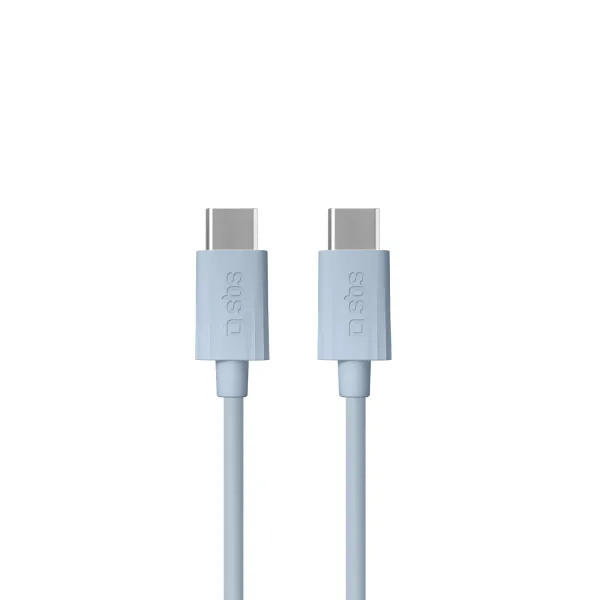 SBS - Kábel Eco USB-C/USB-C, 60 W, 1,5 m, svetlá zelená