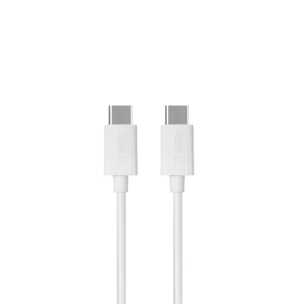 SBS - Kábel Eco USB-C/USB-C, 60 W, 1,5 m, biela
