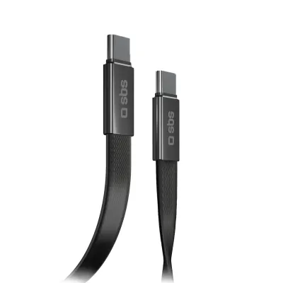SBS - Kábel Slim USB-C/USB-C, 60 W, 1 m, čierna