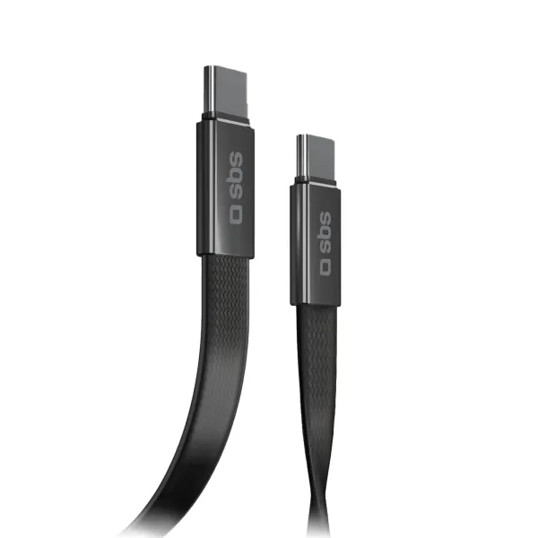 SBS - Kábel Slim USB-C/USB-C, 60 W, 1 m, čierna