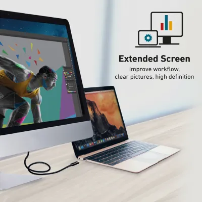 SBS - Kábel USB-C/HDMI, 1,8 m, čierna