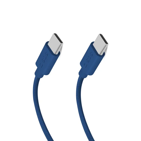 SBS - Kábel USB-C/USB-C, 60 W, Power Delivery, 1,5 m, modrá