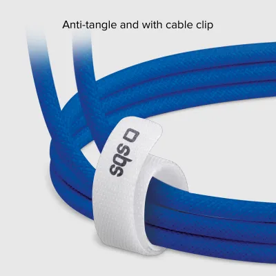 SBS - Kábel USB-C/USB-C, 60 W, Power Delivery, 1,5 m, modrá