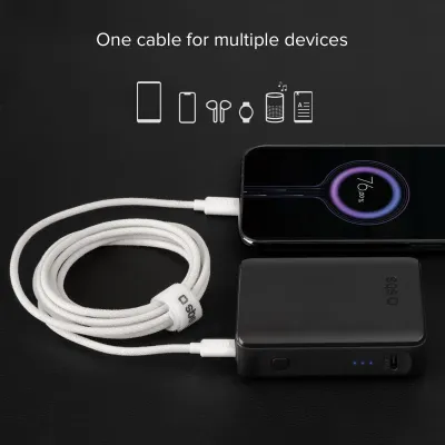 SBS - Kábel USB-C/USB-C, 60 W, Power Delivery, opletený, 1,5 m, šedá