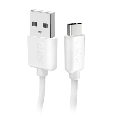 SBS - Kábel USB-C/USB-A, 10 W, opletený, 1,5 m, šedá