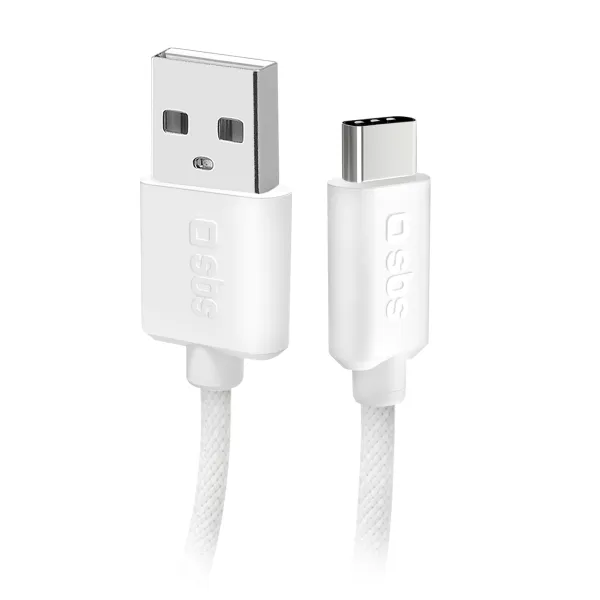 SBS - Kábel USB-C/USB-A, 10 W, opletený, 1,5 m, šedá