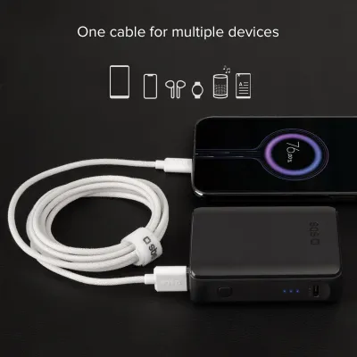 SBS - Kábel USB-C/USB-A, 10 W, opletený, 1,5 m, šedá