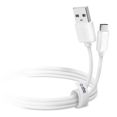SBS - Kábel USB-C/USB-A, 10 W, opletený, 1,5 m, šedá