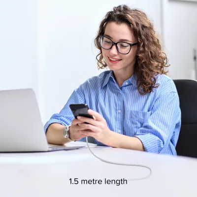 SBS - Kábel USB-C/USB-A, 10 W, opletený, 1,5 m, šedá