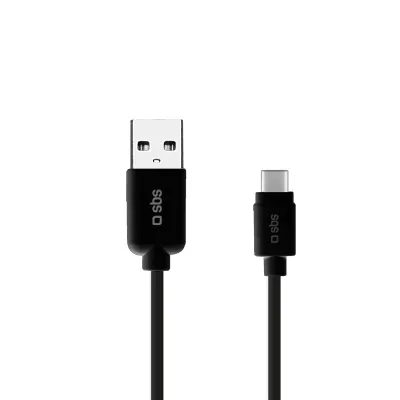 SBS - Kábel USB-C/USB-A, 18 W, 1 m, čierna