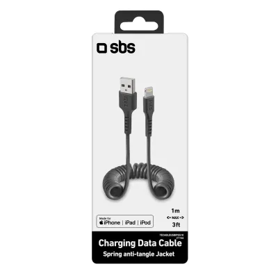 SBS - Kábel USB-A/MFI Lightning, 10 W, 1 m, čierna