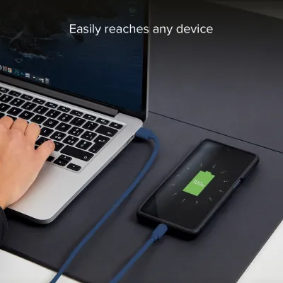 SBS - Kábel Polo USB-C/USB-A, 18 W, Polo, silikónový, 1 m, modrá