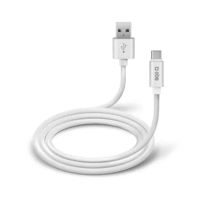 SBS - Kábel Polo USB-C/USB-A, 18 W, Polo, silikónový, 1 m, biela