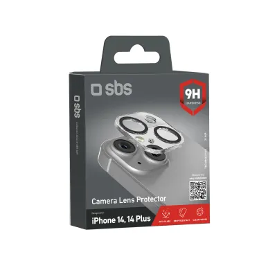SBS - Ochranný kryt objektívu pre iPhone 14/14 Plus, čierna