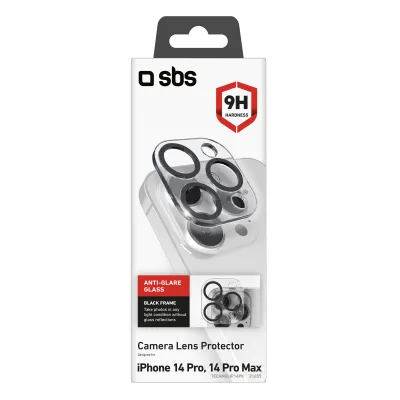SBS - Ochranný kryt objektívu pre iPhone 14 Pro/14 Pro Max, čierna