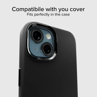SBS - Ochranný kryt objektívu pre iPhone 15/15 Plus, čierna