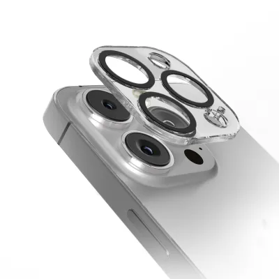 SBS - Ochranný kryt objektívu pre iPhone 15 Pro/15 Pro Max, čierna