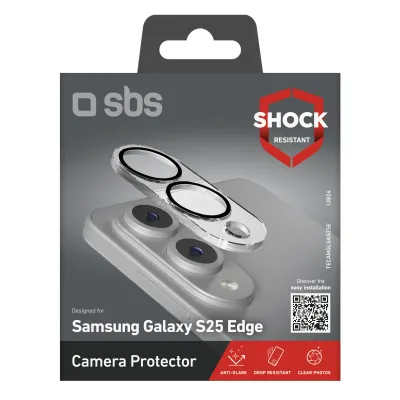 SBS - Ochranný kryt objektívu pre Samsung Galaxy S25 Edge, transparentná
