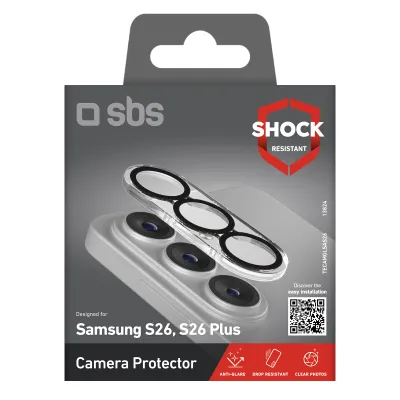 SBS - Ochranný kryt objektívu pre Samsung Galaxy S26/S26+, transparentná