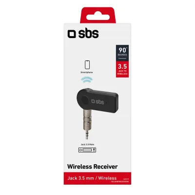 SBS - Bezdrôtový prijímač, jack 3,5 mm, čierna