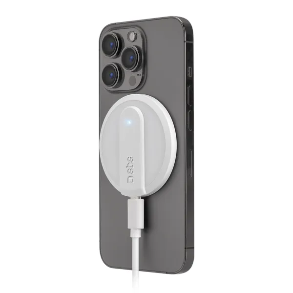 SBS - Magnetická bezdrôtová nabíjačka MagSafe, 10 W, biela