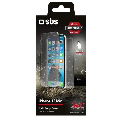 SBS - Puzdro 360 pre iPhone 13 mini, transparentná