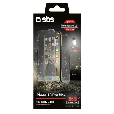 SBS - Puzdro 360 pre iPhone 13 Pro Max, transparentná