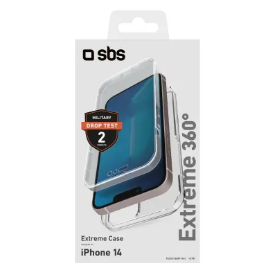 SBS - Puzdro 360 pre iPhone 14, transparentná