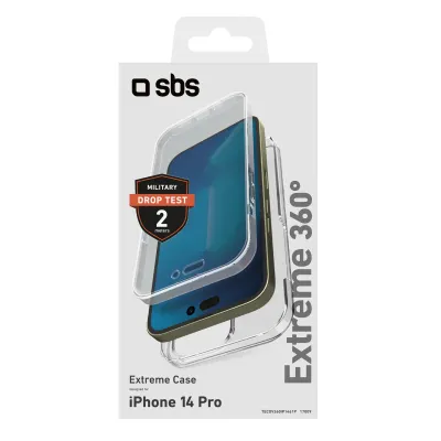 SBS - Puzdro 360 pre iPhone 14 Pro, transparentná