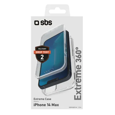 SBS - Puzdro 360 pre iPhone 14 Plus, transparentná