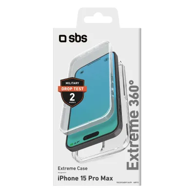 SBS - Puzdro 360 pre iPhone 15 Plus, transparentná
