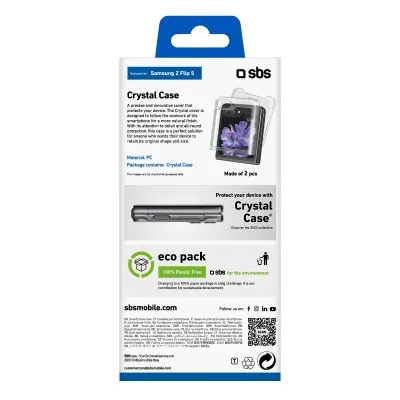 SBS - Puzdro Crystal pre Samsung Galaxy Z Flip5, transparentná
