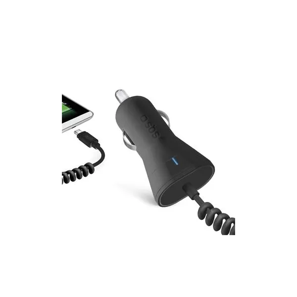 SBS - Autonabíjačka Micro-USB, 2,1 A, 12/24V, čierna