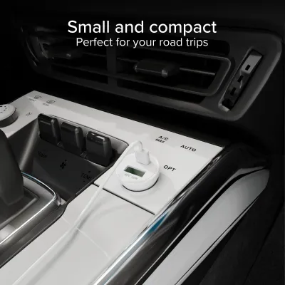 SBS - Autonabíjačka USB-C PD 20 W/USB-A AFC 18 W, biela