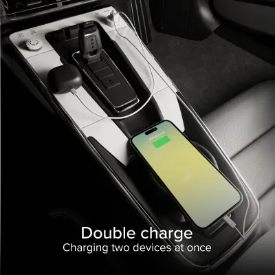 SBS - Autonabíjačka USB-C PD 20 W/USB-A AFC 18 W, biela