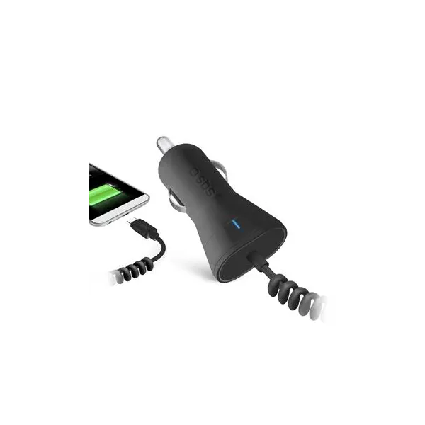 SBS - Autonabíjačka USB-C, 2,1 A, čierna