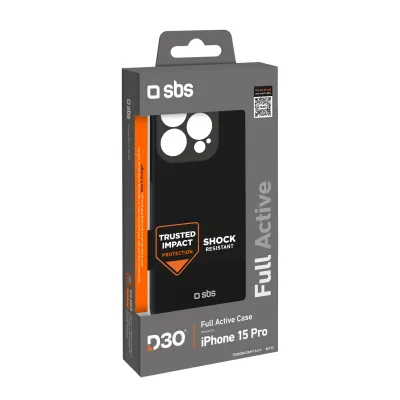 SBS - Puzdro Full Active D3O pre iPhone 15 Pro, čierna