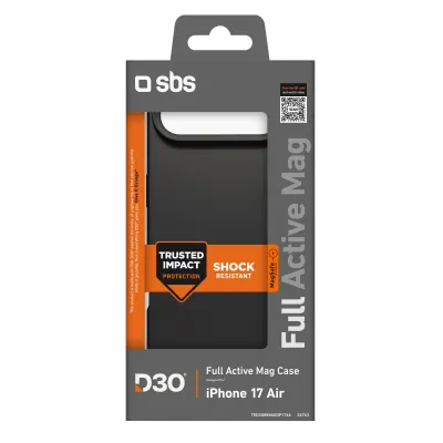 SBS - Puzdro Full Active D3O s MagSafe pre iPhone 17 Air, čierna