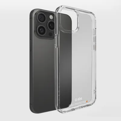 SBS - Puzdro Extrema Active D3O pre iPhone 15 Pro Max, transparentná