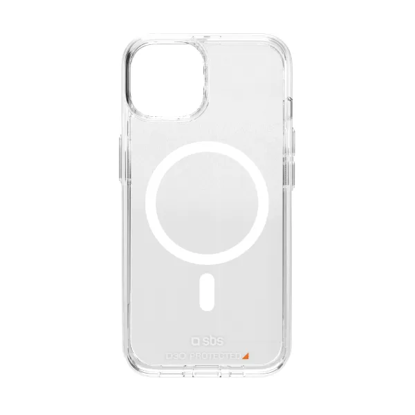 SBS - Puzdro Extreme Mag D3O s MagSafe pre iPhone 15, transparentná