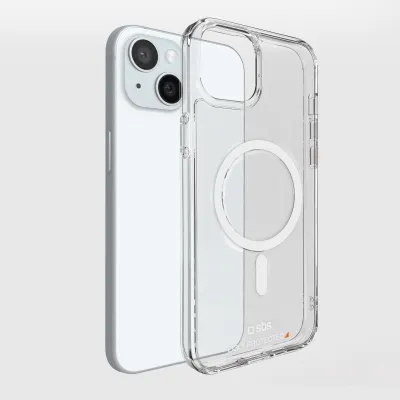 SBS - Puzdro Extreme Mag D3O s MagSafe pre iPhone 15, transparentná
