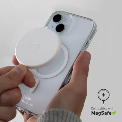 SBS - Puzdro Extreme Mag D3O s MagSafe pre iPhone 15, transparentná