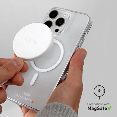 SBS - Puzdro Extreme Mag D3O s MagSafe pre iPhone 16 Pro Max, transparentná